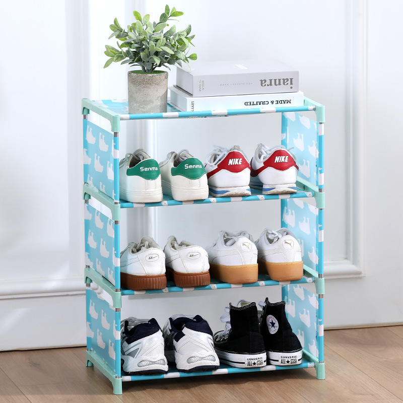 Zapato simple estante de acero inoxidable estante hogar estudiante dormitorio multi-capa de ahorro de espacio zapatos de almacenamiento rack zapato gabinete al por mayor