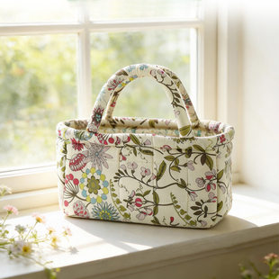 (Cross-border trading), flower arrangements, cloth, storage system, handheld underwear, storage basket, floral print
