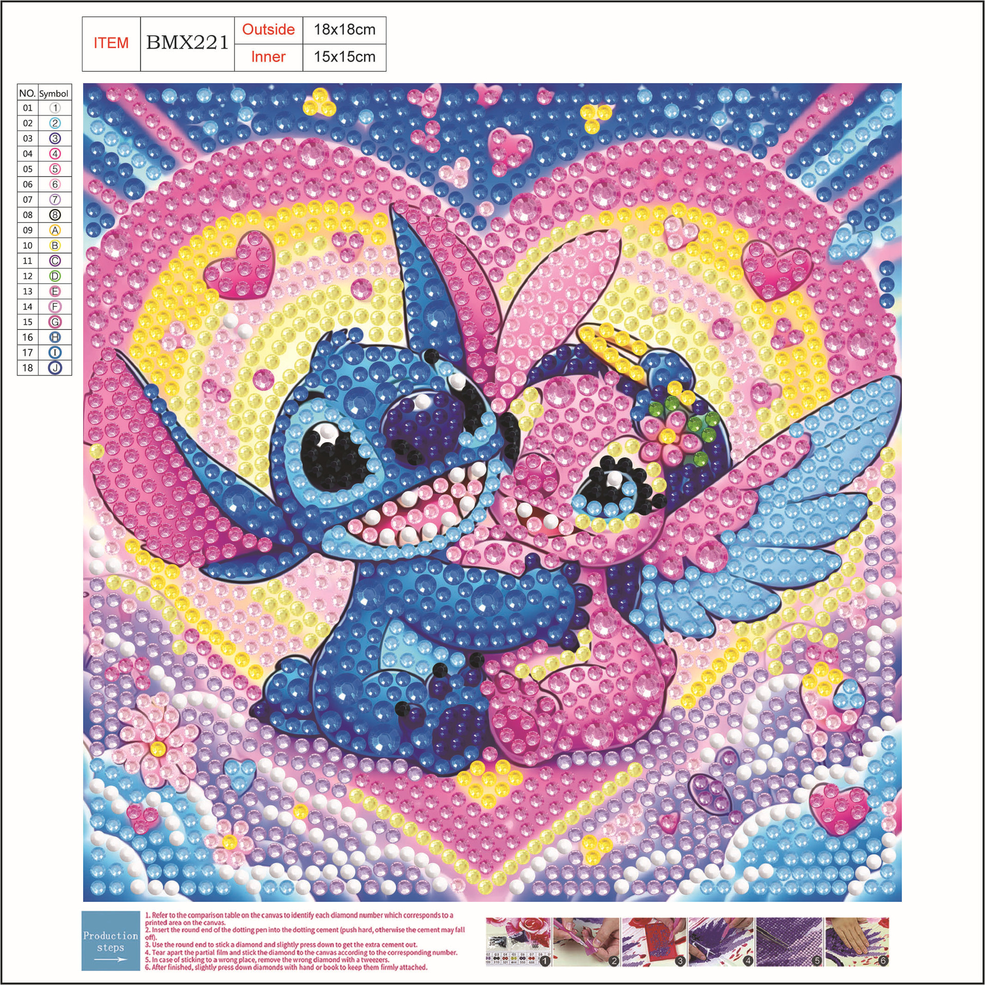 Pintura de diamantes enmarcada hecha a mano, superventas transfronteriza, de dibujos animados infantiles de la princesa Elsa, linda pintura de pegatinas de diamantes DIY