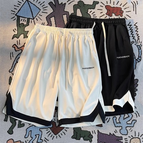 Embroidered Men's Streetwear High-Street Basketball Loose Youth Five-Pocket Shorts Summer Versatile Casual Shorts