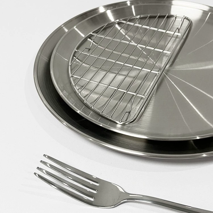 Картофель фри по-корейски, жареная курица, тарелка для жареной посуды, лоток для жареной пищи в индустриальном стиле Q, свиная отбивная, закуска из нержавеющей стали в стиле M.