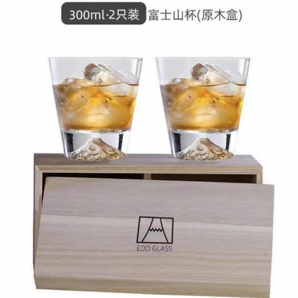 컵 + 더블 나무 상자 (스노우 마운틴 컵)