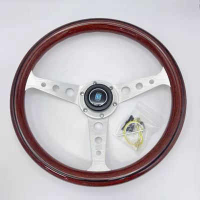 for Competitive Racing, Universal – Steering wheel - silver-iron-ring-horn