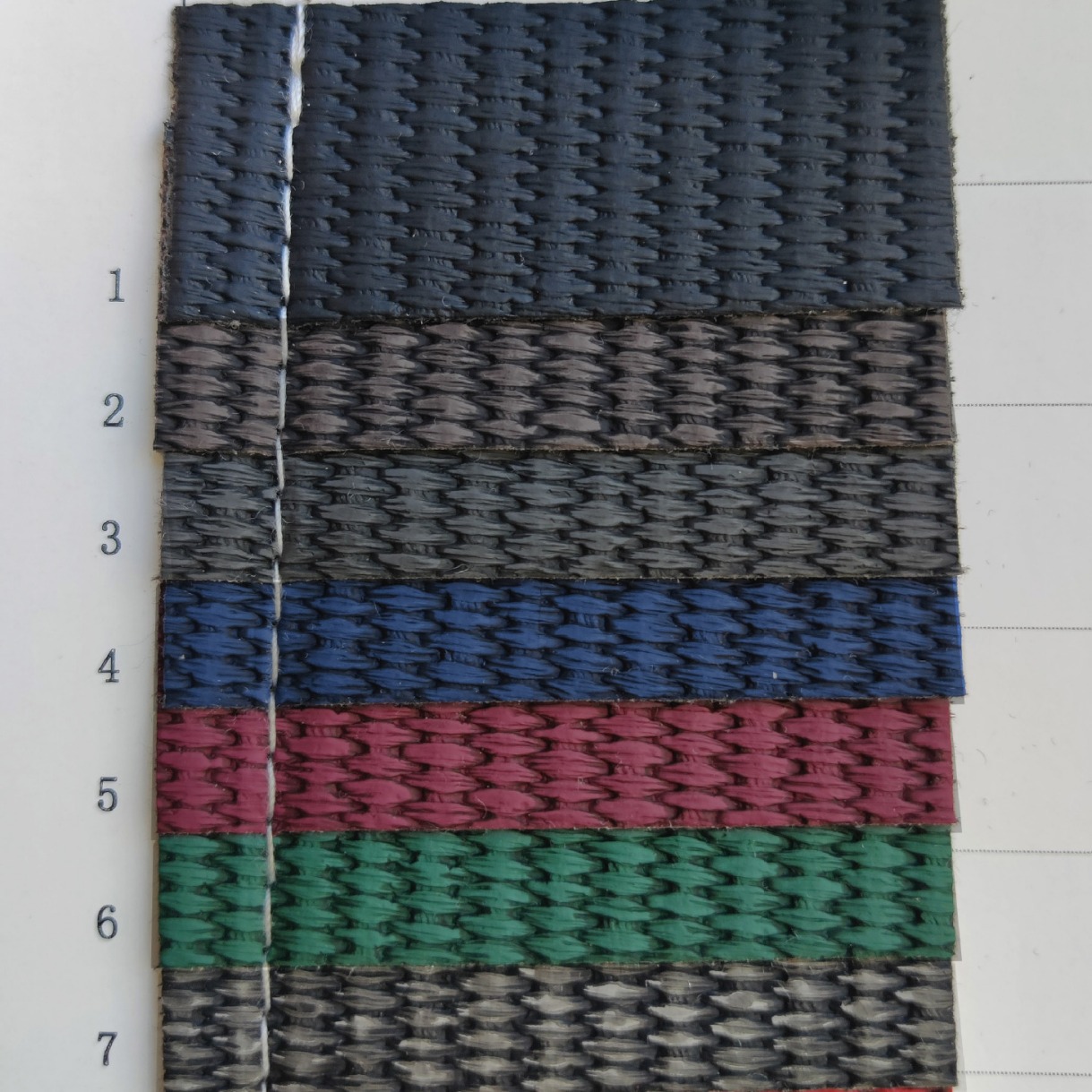 PVC artificial leather straw mat woven leather fabric handbag bag background wall soft bag imitation straw woven embossed shoes material