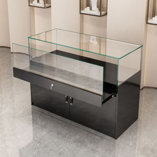 Jewelry Display Cabinet Glass Jewelry Cabinet Sample Jewelry Counter Live Broadcast Room Exhibition Cabinet Museum Exhibition Display Cabinet