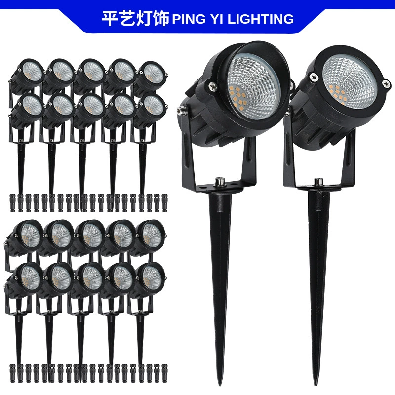 Монохромная газонная лампа наружная водонепроницаемая лампа для пола Трансграничная оптовая продажа плоский наклон низкого давления и широкого давления ландшафтный светильник для дерева