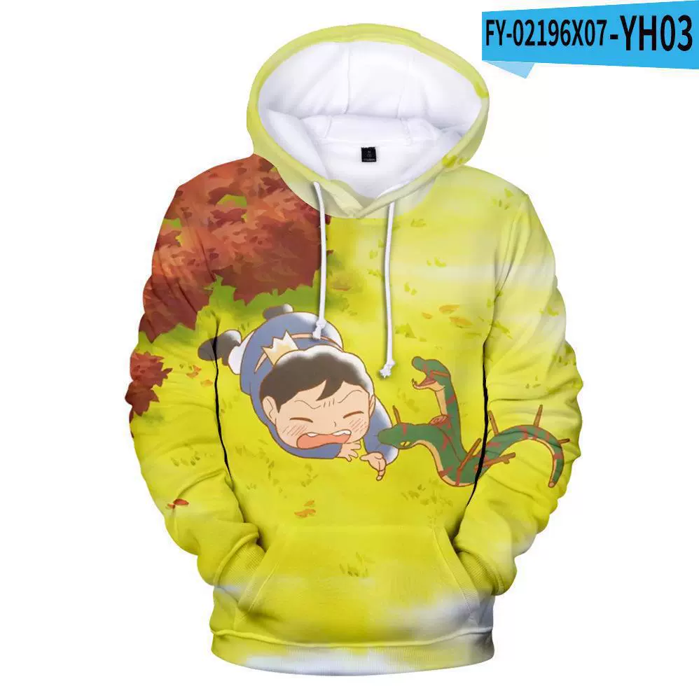 Трансграничная Внешняя торговля 2021 анимация новый король ranking-3D периферийные 3D цифровые толстовки с капюшоном