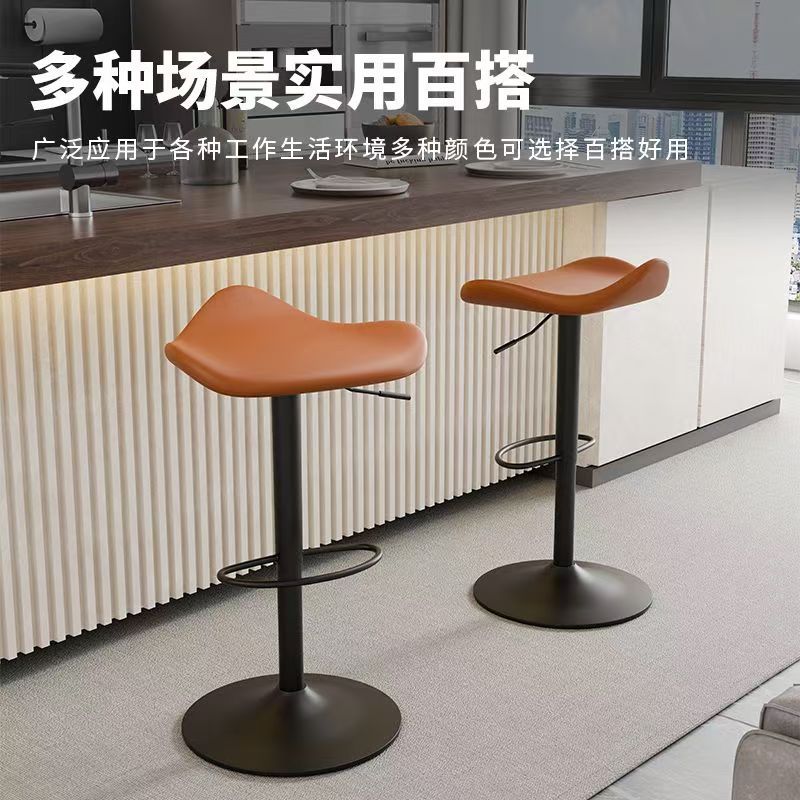 Silla de bar elevación taburete giratorio moderno taburete de bar simple ligero de lujo casero de moda silla de bar silla alta recepción image 3