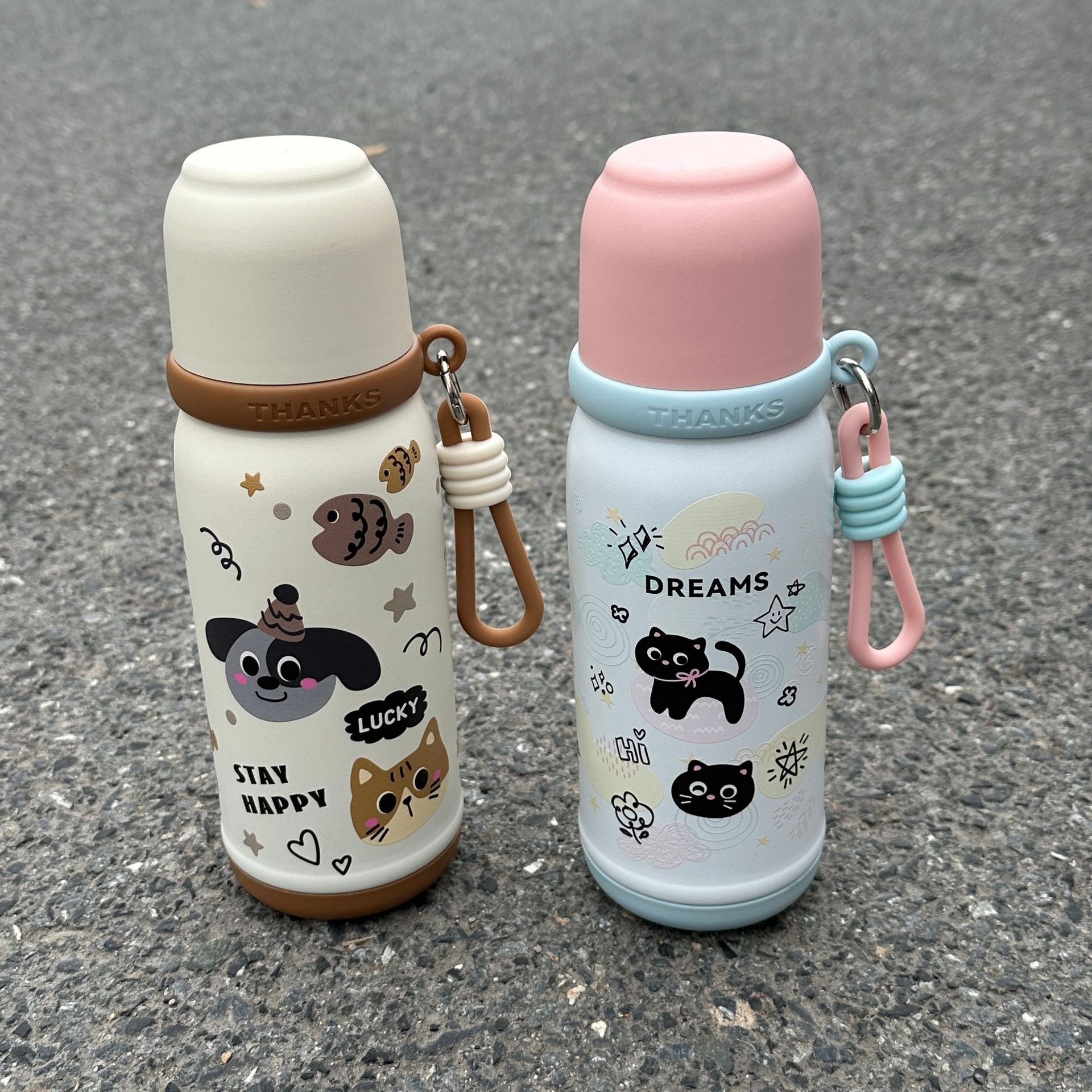 Taza de vacío de acero inoxidable 304 taza de agua de gran capacidad para estudiantes masculinos y femeninos conveniente hervidor creativo al aire libre taza de agua para el hogar