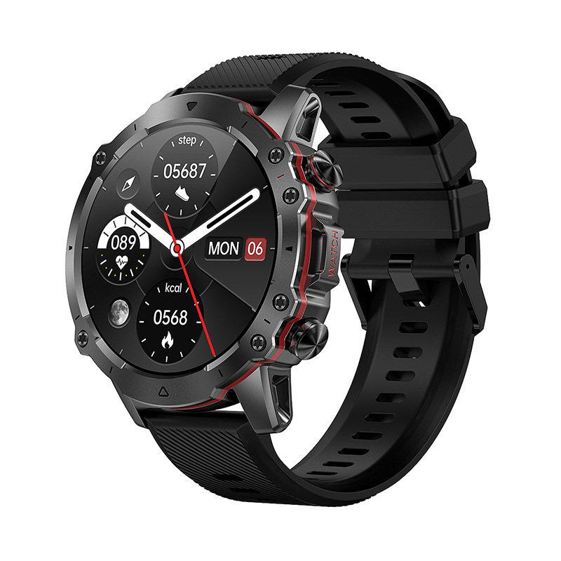 New cross-border AK56 smartwatch: Outdoor-rated, 3-proof design, HD display, Bluetooth voice calls, and advanced heart rate, blood oxygen, and blood pressure monitoring.