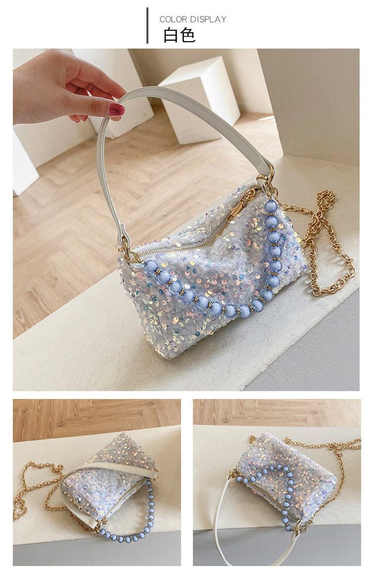 Fashion Sequined Chain Shoulder Messenger Portable Bag Wholesale display picture 13