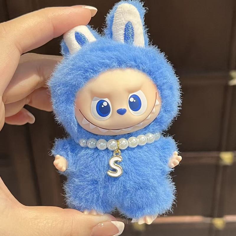 mini版labubu4代珍珠项链迷你拉布布挂件26个字母吊坠配件娃衣|undefined