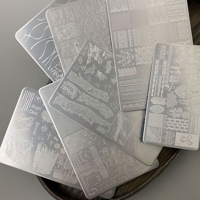 Special Ultra-Sticky Transparent Silicone Transfer Stamp for Nail Art Printing Steel Plate, High Elasticity and Durable Lace Steel Plate Transfer Template