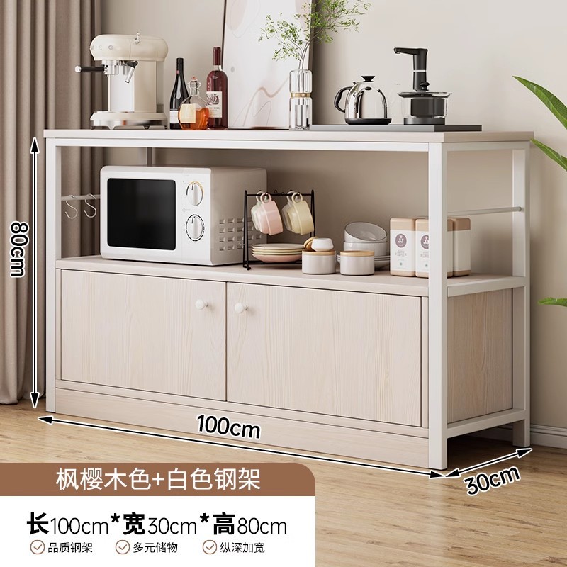 Gabinete lateral contra la pared Gabinete de almacenamiento integrado Gabinete de té Gabinete de cocina para el hogar Estante de almacenamiento Gabinete lateral Gabinete bajo