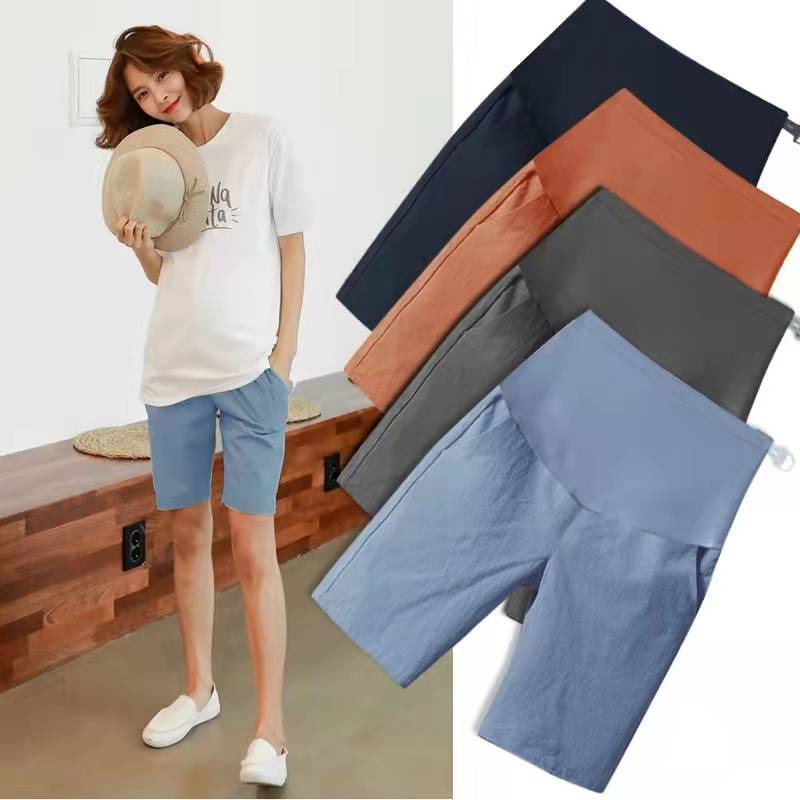 Summer Cotton and Linen Loose Shorts 1