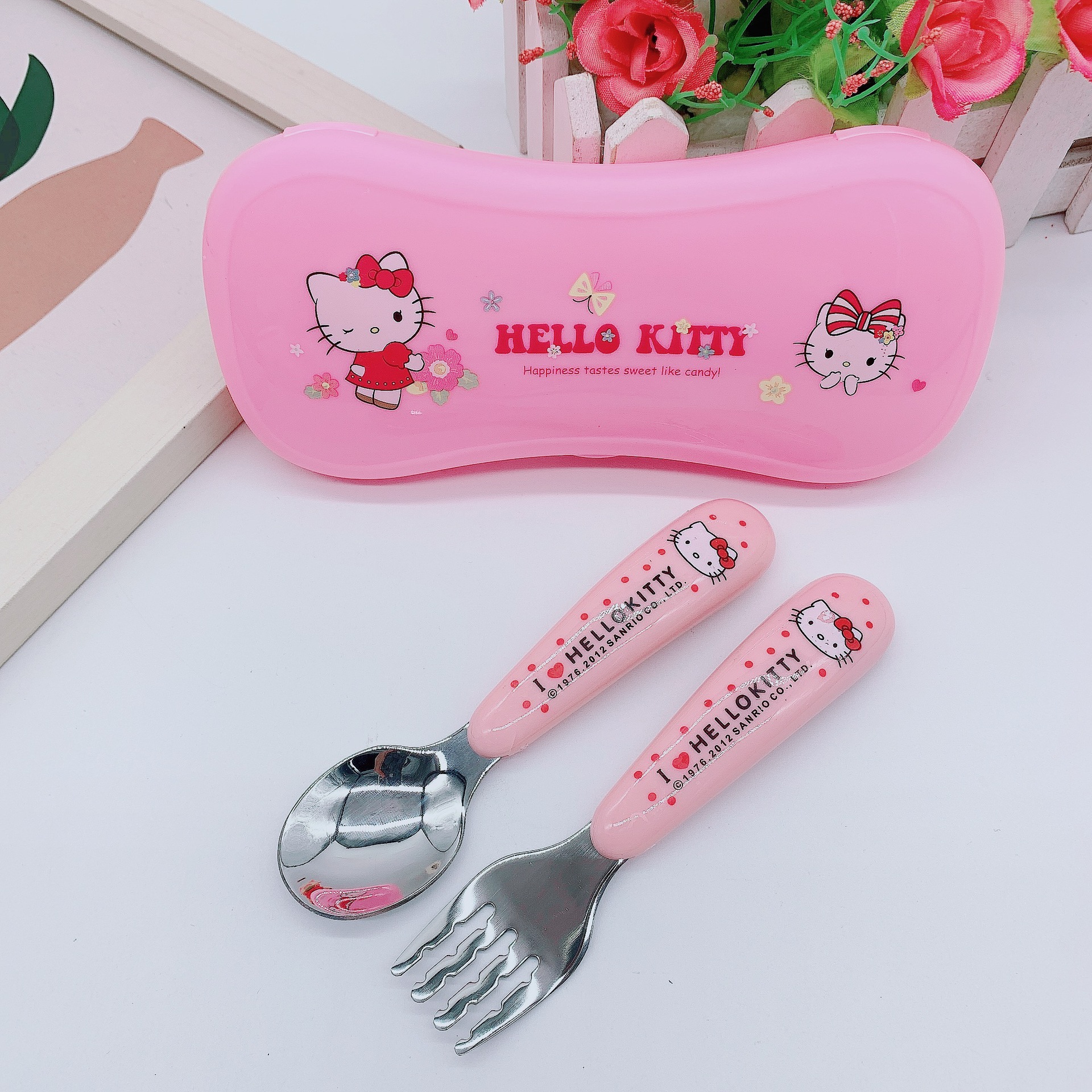 핑크 kt 식기 2종 세트