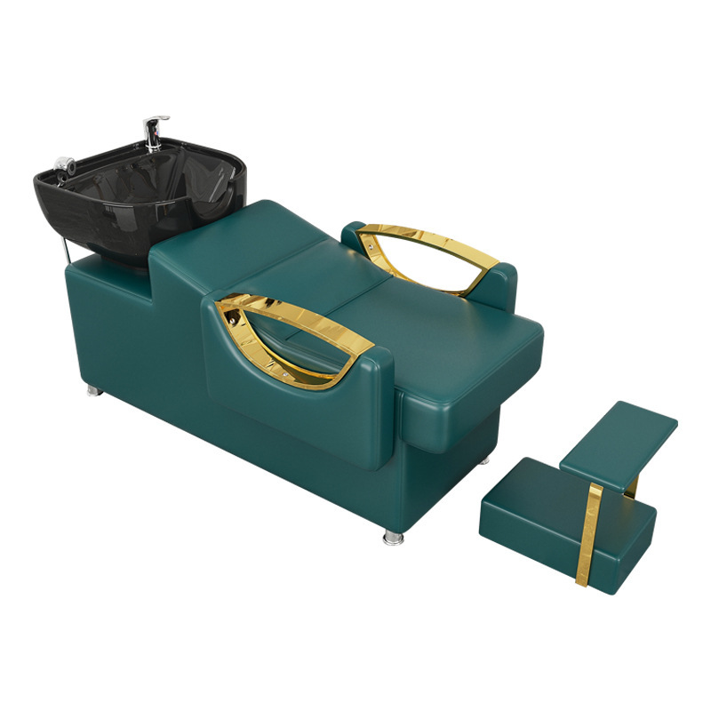 Nueva venta directa de fábrica, peluquería, cama de champú, peluquería semi-reclinada, cama de descarga, tienda de moda de celebridades de Internet, peluquería