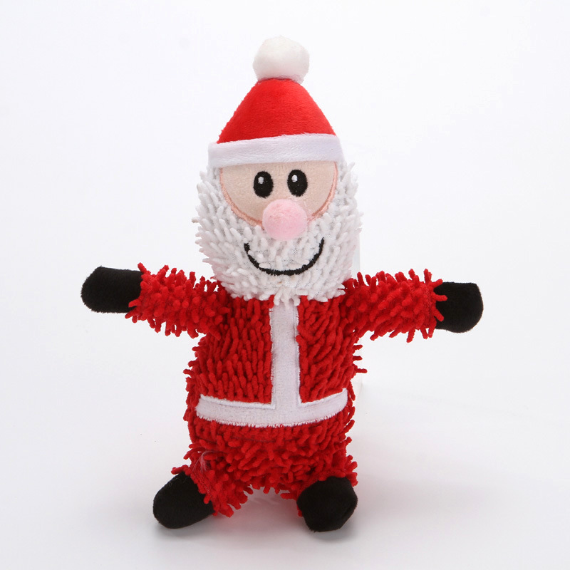 Amazon Venta caliente mascota de peluche de sonido de juguete de Navidad traje de juguete resistente a las mordeduras de gato y perro de juguete