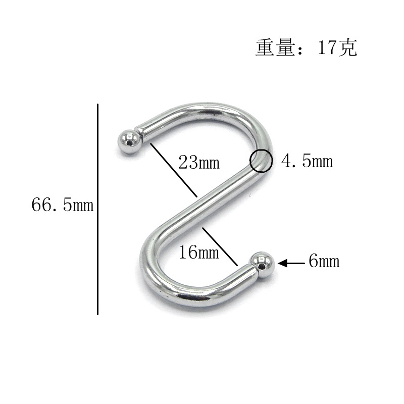 Barra de almacenamiento de varilla de acero inoxidable 304 gancho de ropa de acero inoxidable gancho pequeño gancho de tipo S antiarañazos directo de fábrica