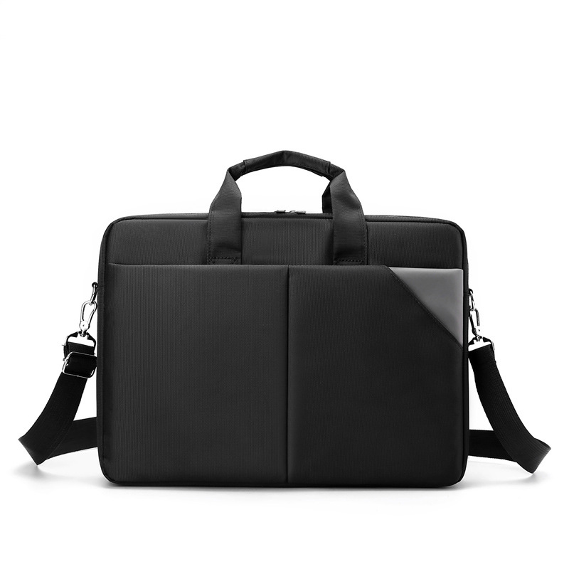 Bolso para computadora portátil de 14 pulgadas de gran capacidad para desplazamientos al trabajo Bolso de hombro de archivo portátil con logotipo imprimible de alta calidad