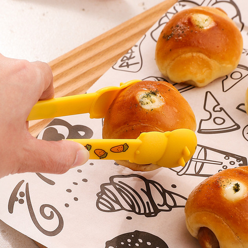 Creative Kitchen Food Clips Cute Bread Clips Household Frying Non-slip Stainless Steel Cake Dessert Clips Baking Clips