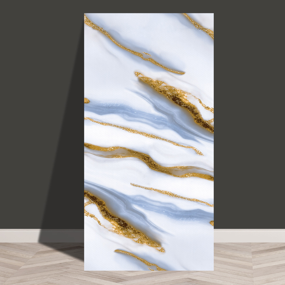 azulejos imitados mármol pegatinas de pared PVC placa de aluminio y plástico decoración papel pintado impermeable a prueba de humedad papel pintado autoadhesivo pegatinas de cocina