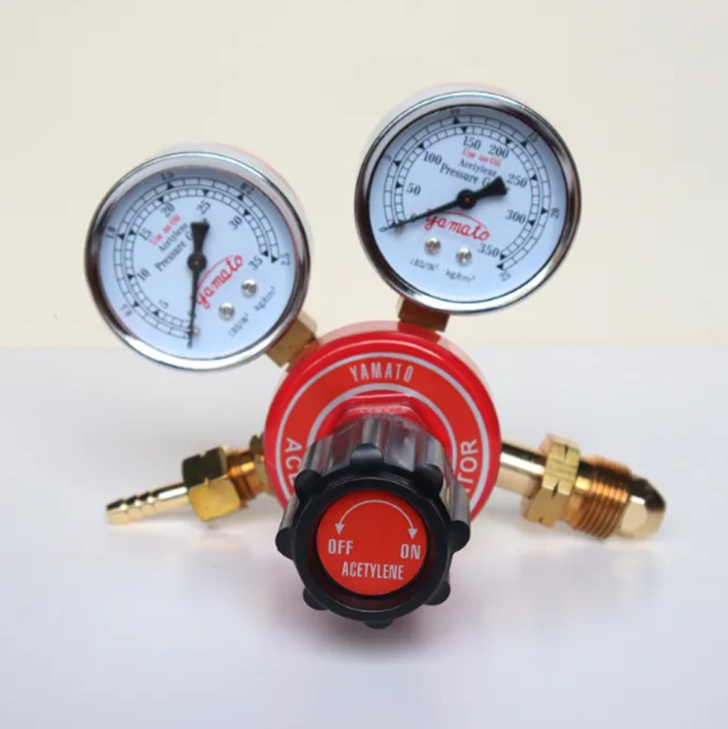 日式YAMATO乙炔表乙炔减压器氧气表氧气减压阀LPG减压表焊割用
