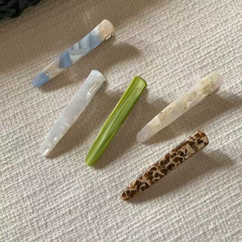 高级感醋酸鸭嘴夹化妆洗脸敷面膜用发夹碎发刘海夹质感侧边夹发卡|undefined
