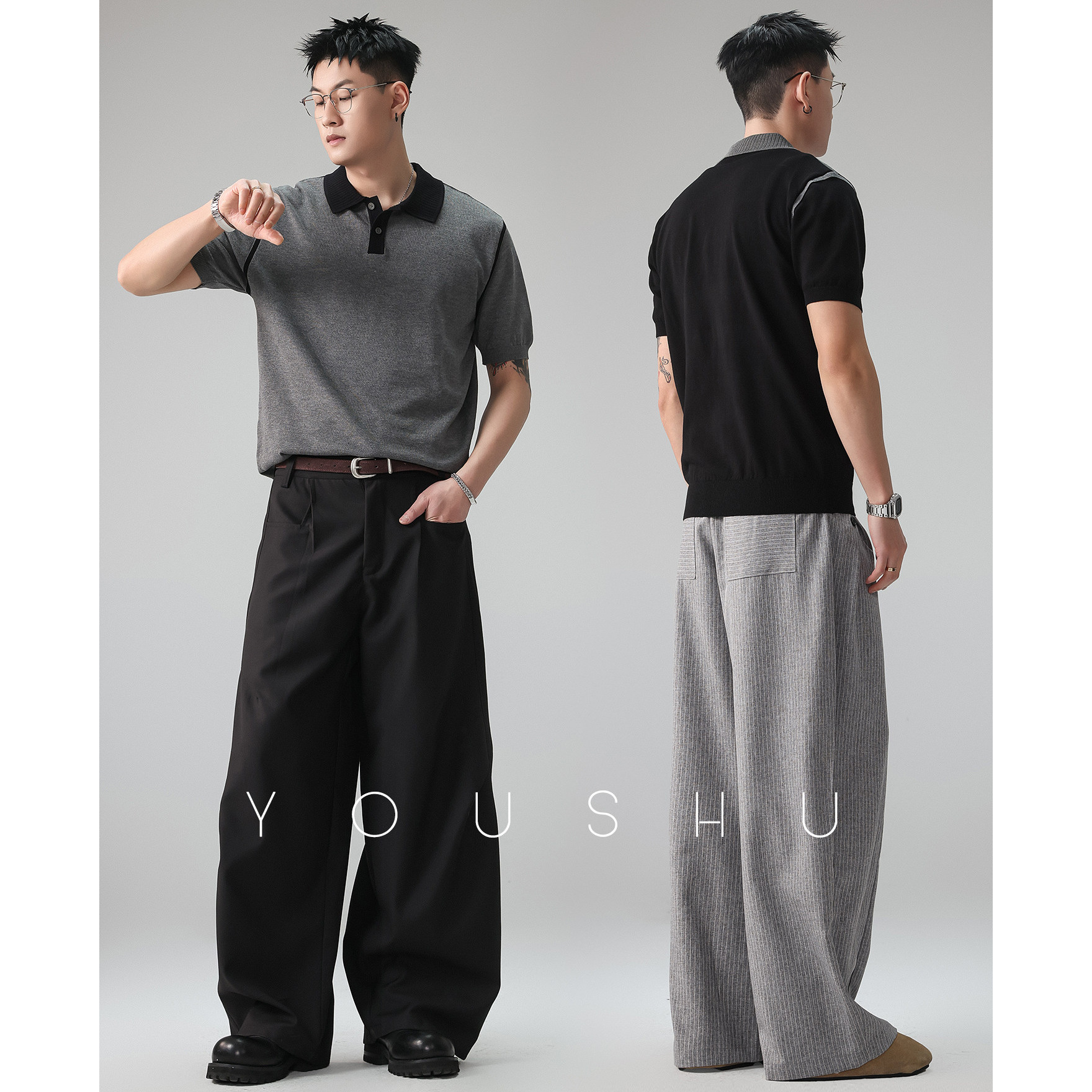 Polo camiseta de punto camiseta de manga corta camiseta de hombre paul línea tridimensional viejo qianfeng verano fábrica transfronteriza al por mayor