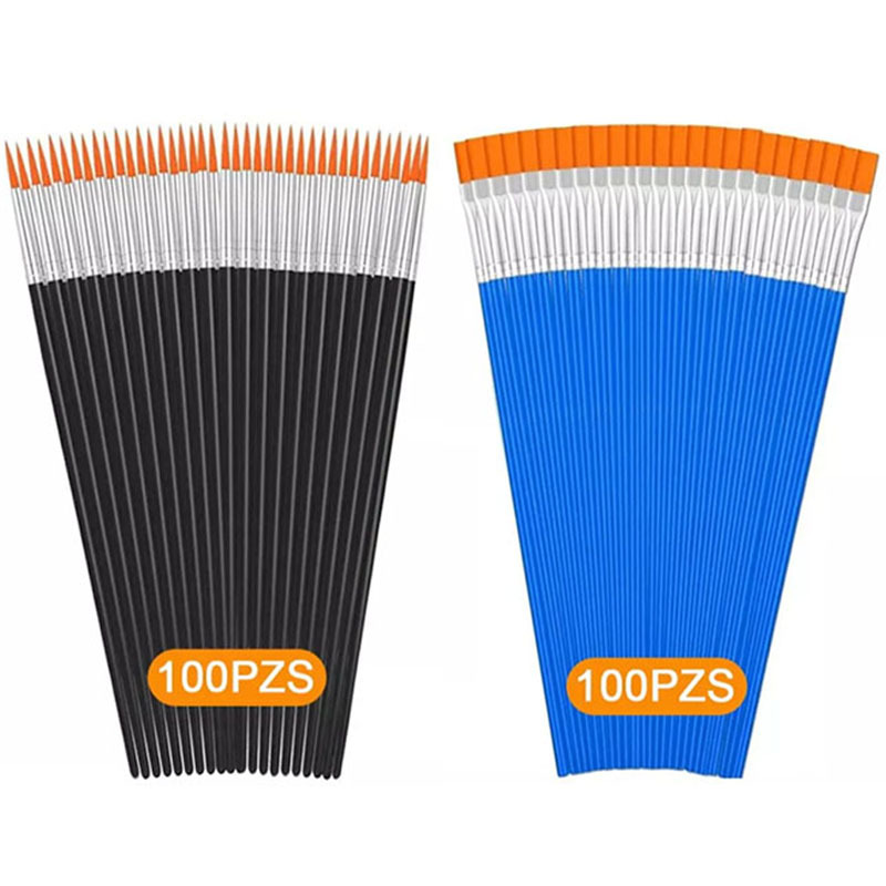 검정색 노란색 팁 100개 + 파란색 플랫 팁 100개