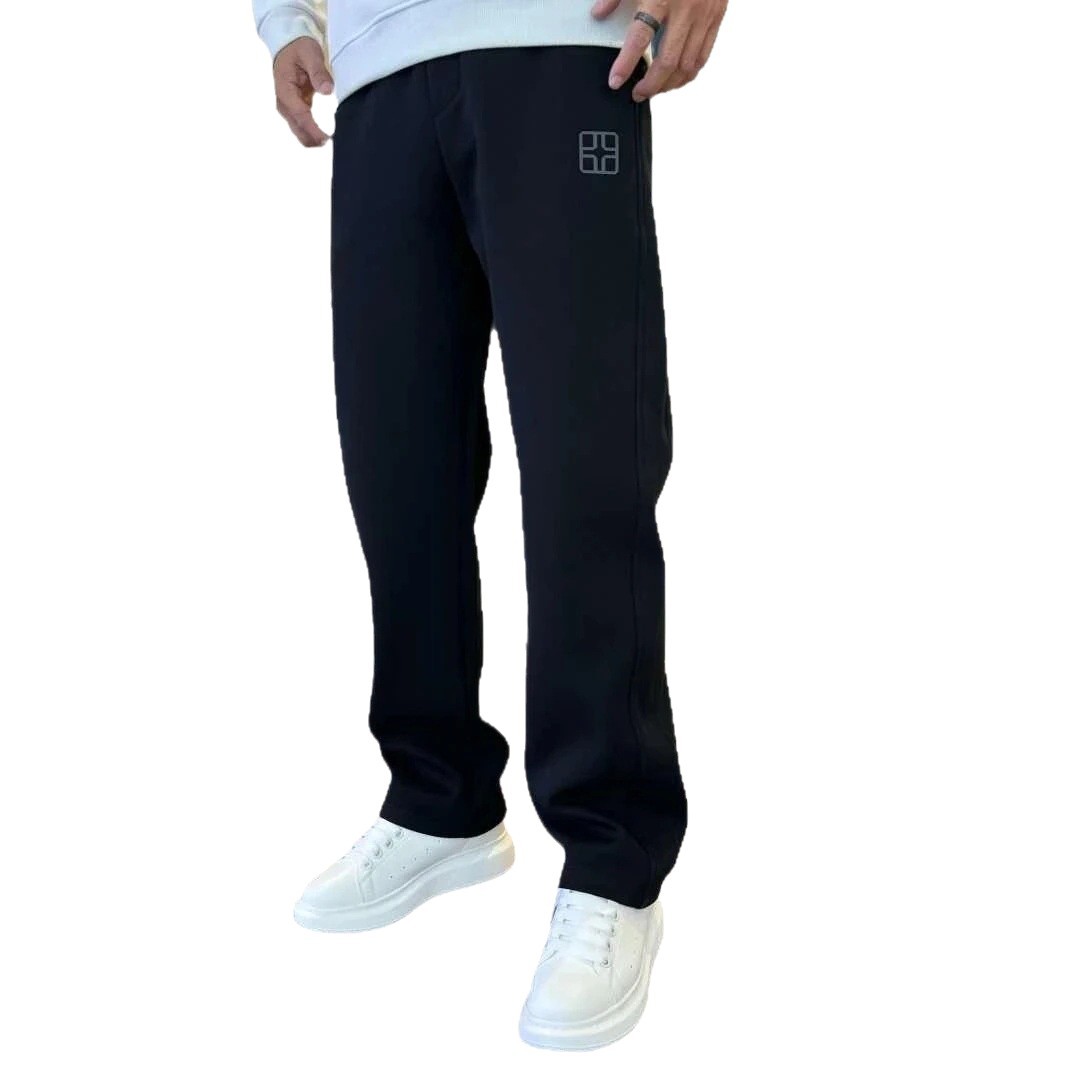 Nuevos pantalones rectos de lana transfronterizos de otoño y invierno tendencia de estilo de puerto cómodos perezosos calentamiento universal tendencia de pantalones casuales delgados