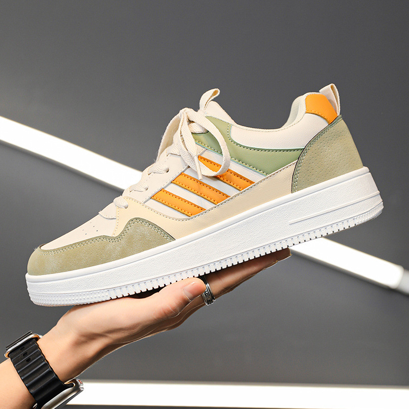 Putian Ad Men's Shoes High-Quality White Sneakers Ultra-Fiber Genuine Leather Lightweight Sneakers Air Force One Youth Casual Sports Shoes