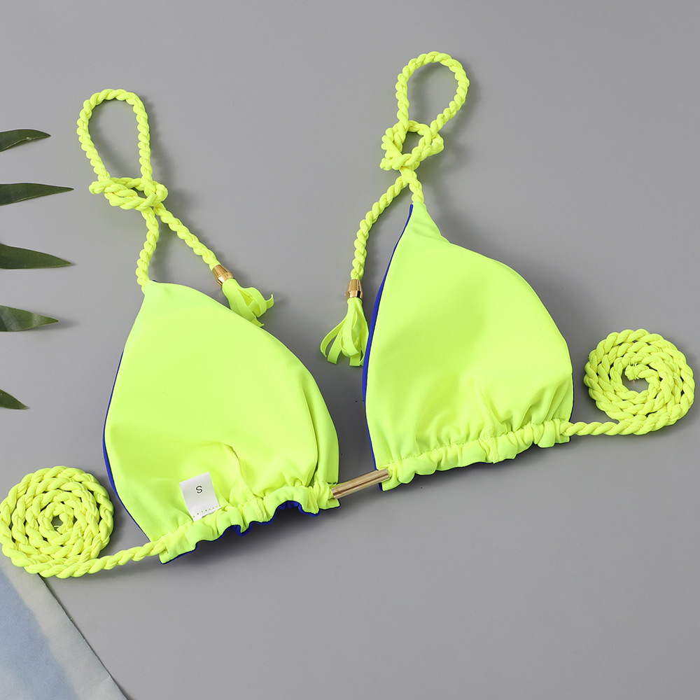 Frau Einfarbig 2-teiliges Set Bikinis display picture 15