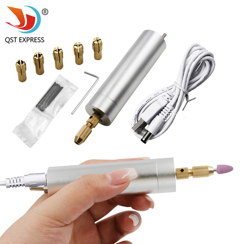 微型电磨机 家用手电钻文玩打孔迷你电动抛光工具DIY钻孔雕刻笔