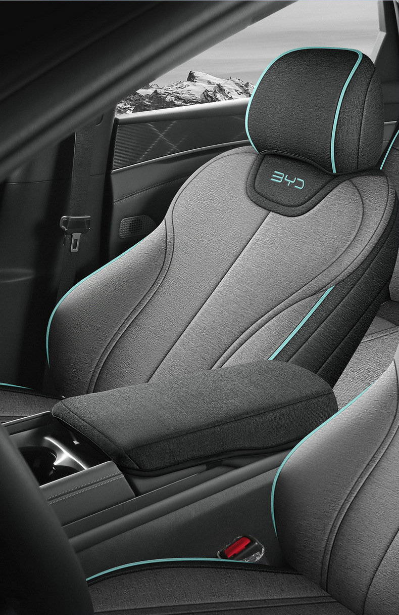 New Special 25 Byd Qin Plusdmi Intelligent Driving Edition Linen Car Seat Cushions All-Inclusive Seat Covers for All Seasons