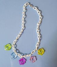 项链女潮ins简约冷淡风嘻哈亚克力花朵链条锁骨链颈链蹦迪配饰