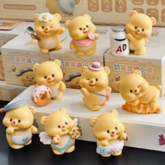 バターの熊のブラインドの箱の周辺の人形の手作りの樹脂の置物の子供の熊の熊の潮はおもちゃの誕生日のプレゼントの卸売りを遊びます。