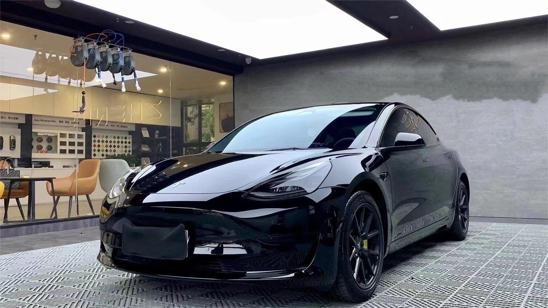 Pet Soft Film Piano Black Car Wrap Glossy Black Car Body Color Change Film Roof Film Modification Paint Protection Film Accord
