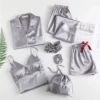 Pure color 7-piece set-gray gray