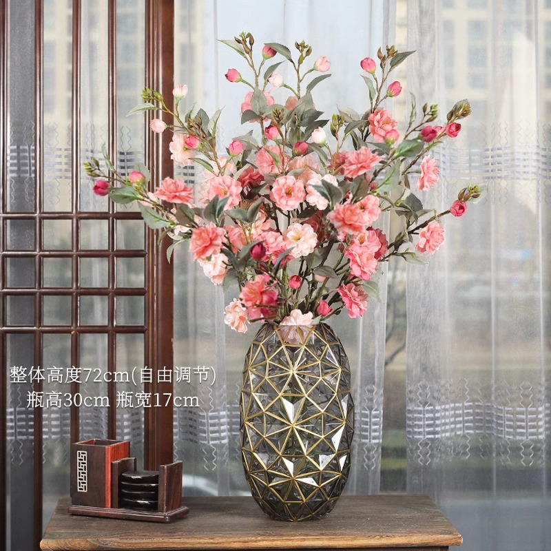 Camellia flor de simulación flor de plástico decoración floral sala de estar decoración floral decoración floral
