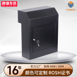 Apartment Letter Box Embedded Type Zinc Plated Steel Mailbox with Lock Waterproof and Rustproof Five Colors Customization