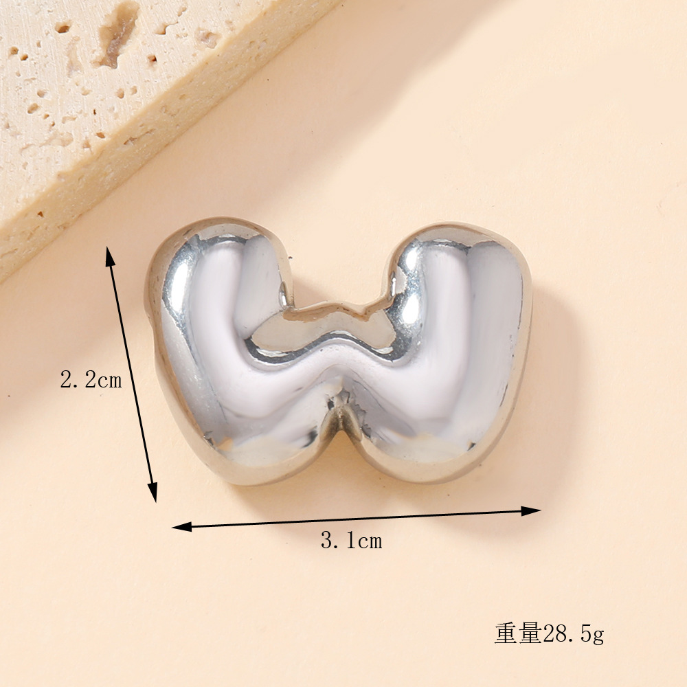 Colgante único venta cruzada de burbujas de fundición 26 collares de letras inglesas accesorios colgante DIY joyas de acero inoxidable