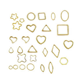 DIY五角星星星花朵几何图形电商直供项链小图案装饰批花配饰服饰