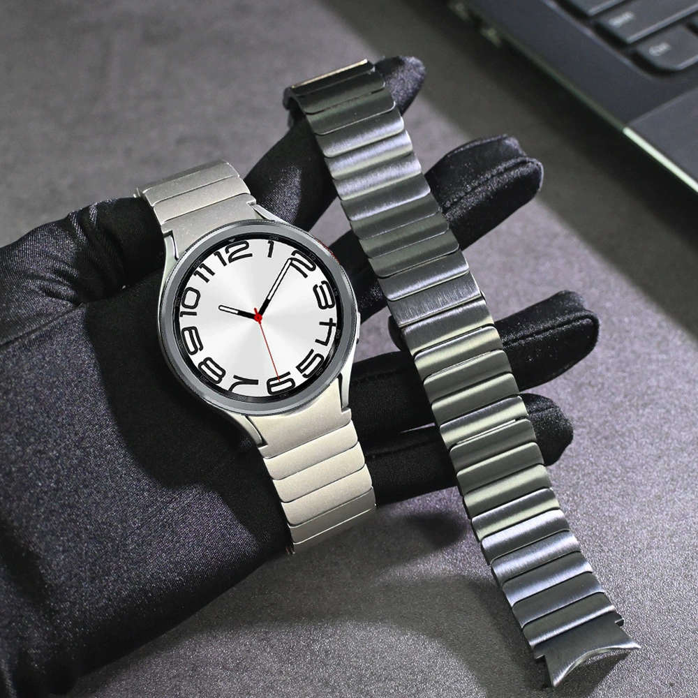 Samsung, crooked metal watch strap stainless steel