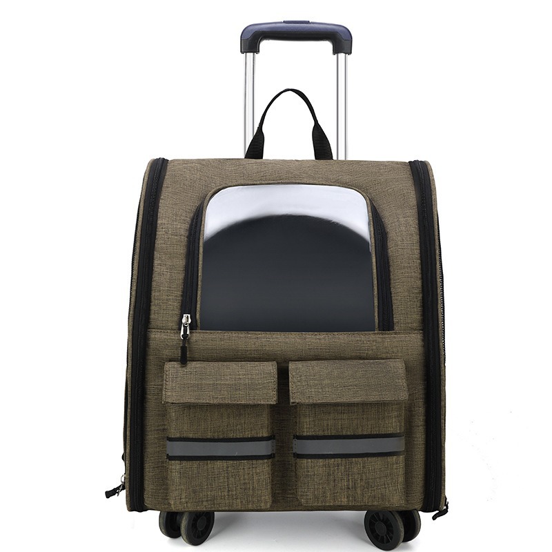 Bolsa para gatos para mascotas Fuera de la maleta portátil para mascotas Bolso para mascotas transpirable de viaje Bolso para mascotas Bolso para gatos con tirantes de gran capacidad
