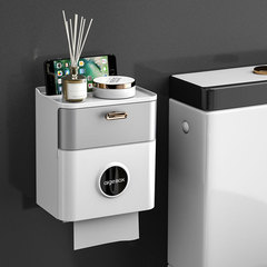 Bathroom tissue box, toilet storage rack, waterproof toilet paper box, toilet punch-free paper box, face towel storage