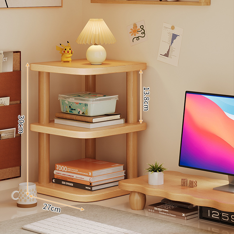 デスクトップコンピュータ高架デスクトップ収納ラックモニタースクリーンスタンドベースオフィスノートブック収納ラック|undefined