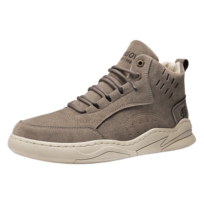 Men's Cotton Shoes 2025 Autumn and Winter Trendy Korean Style High-Top Casual Shoes Men's Fleece-Lined Warm Martin Boots Sports Men's Shoes