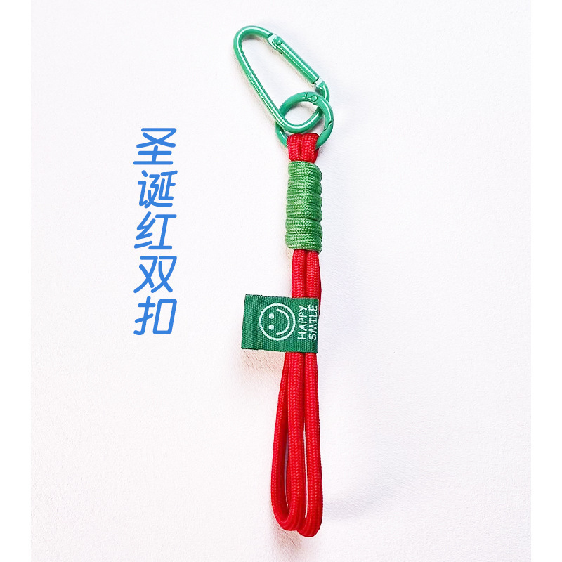 新款撞色钥匙扣挂绳登山扣公仔挂件手机挂件手机链毛绒玩具西高地|undefined