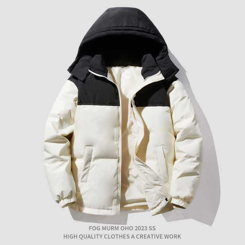 Lightweight Color-Blocked Hooded 90 Velvet down Jacket Men's Winter Jacket Men's 2025 New Jacket Men's Short Winter Stand Collar